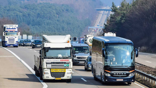 Berg- und Talfahrten A6 durch den Pflzer Wald