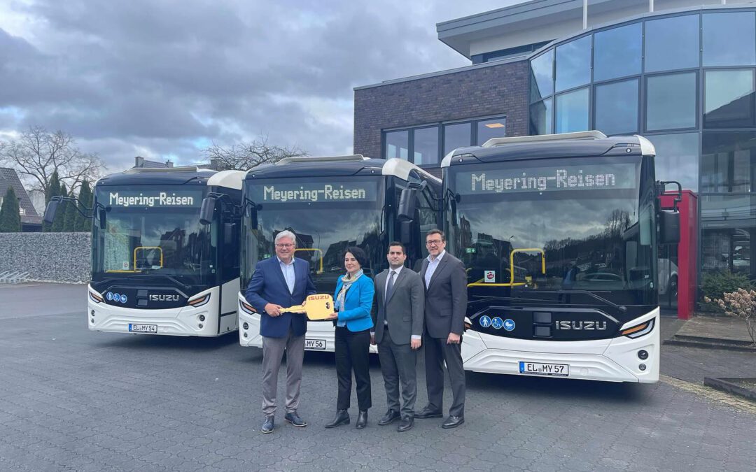 Isuzu Novociti Volt: Drei neue Elektrobusse für Meyering Reisen